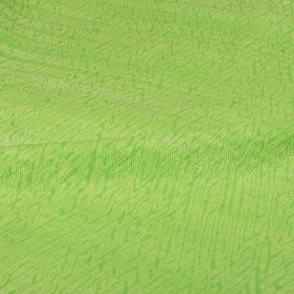 Abstract Lemon Green Shibori 90 GSM Pure Cotton Fabric 85