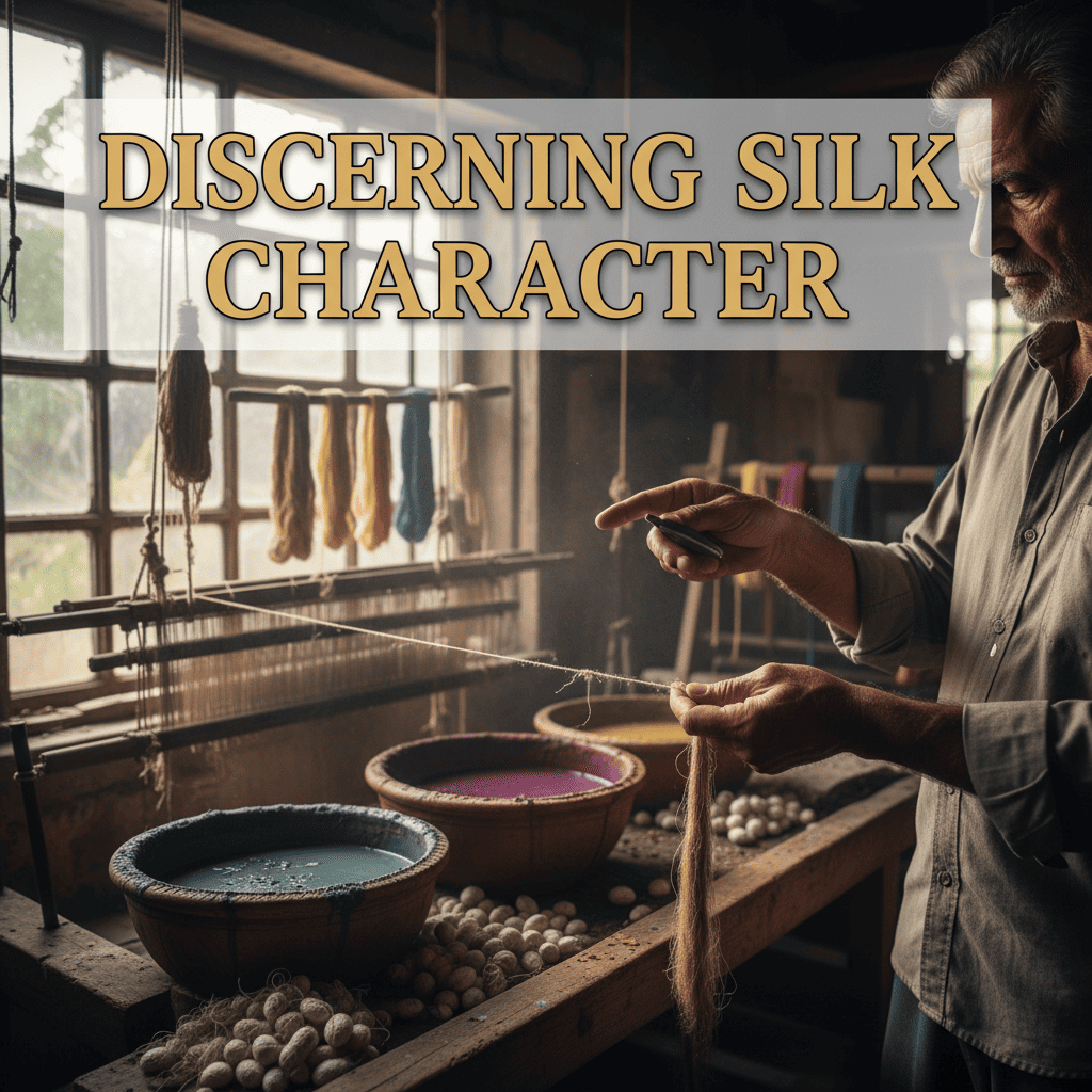 Comparison of raw silk fabric intentional slubs vs manufacturing defects like oil stains