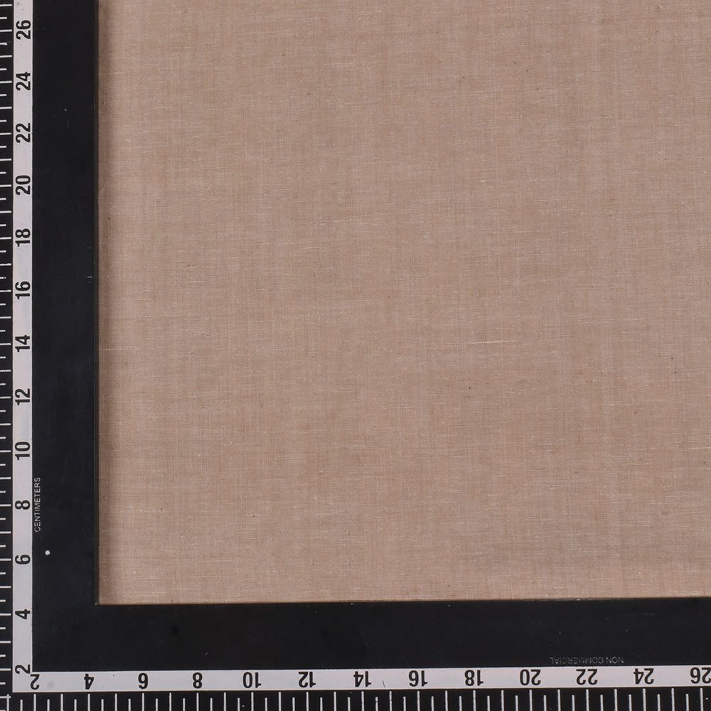 CHAMBRAY BEIGE KHADI COTTON 75 GSM HANDWOVEN FABRIC H33