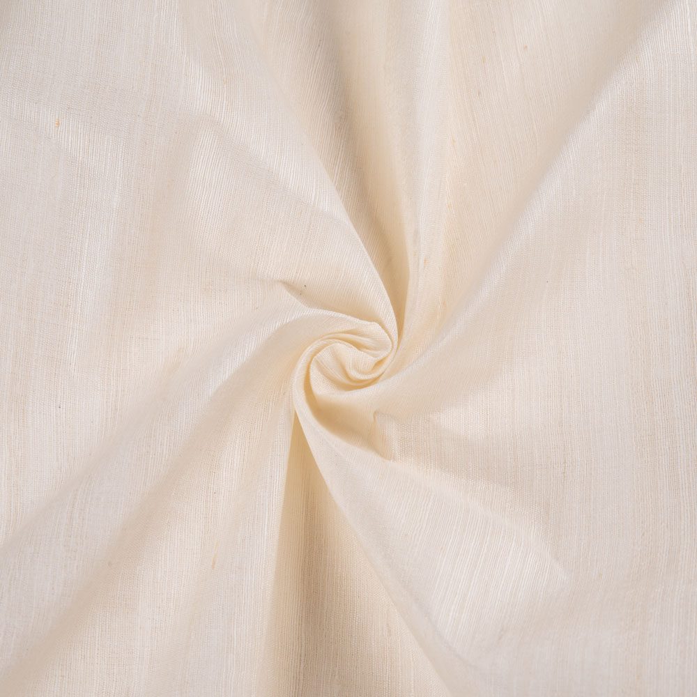 Plain Natural Tussar & Matka Silk Blend 78 GSM Handwoven Fabric