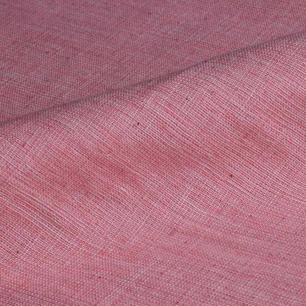 CHAMBRAY PINK PURE COTTON 110 GSM HANDWOVEN FABRIC