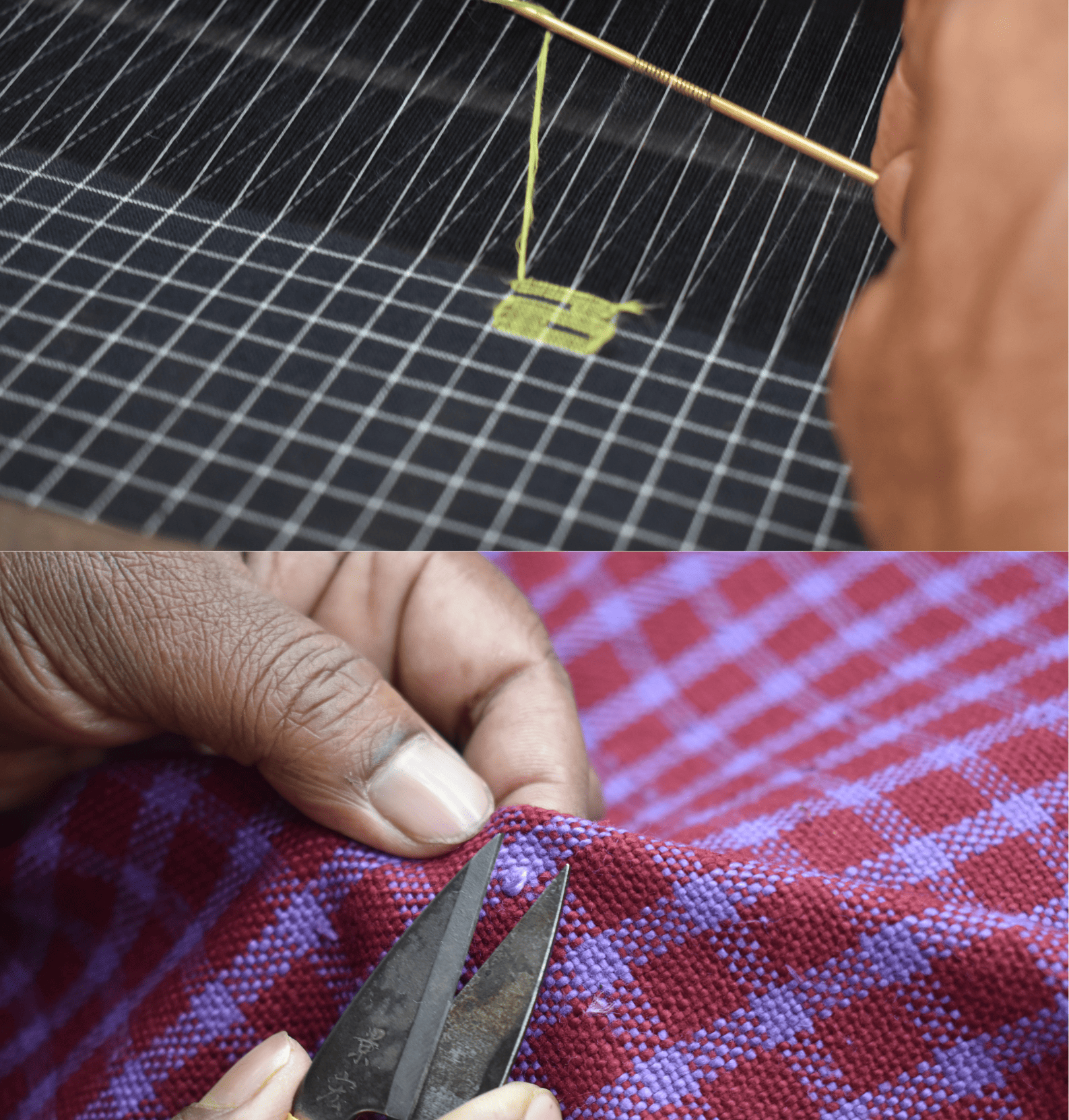 Artisan Ensuring Quality of Fabrics