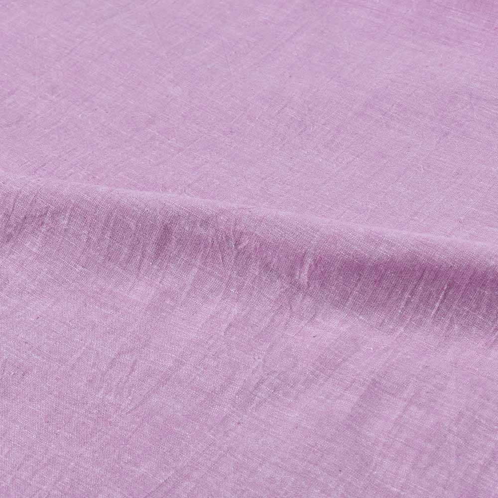 Chambray Pink Khadi Cotton 75 GSM Handwoven Fabric