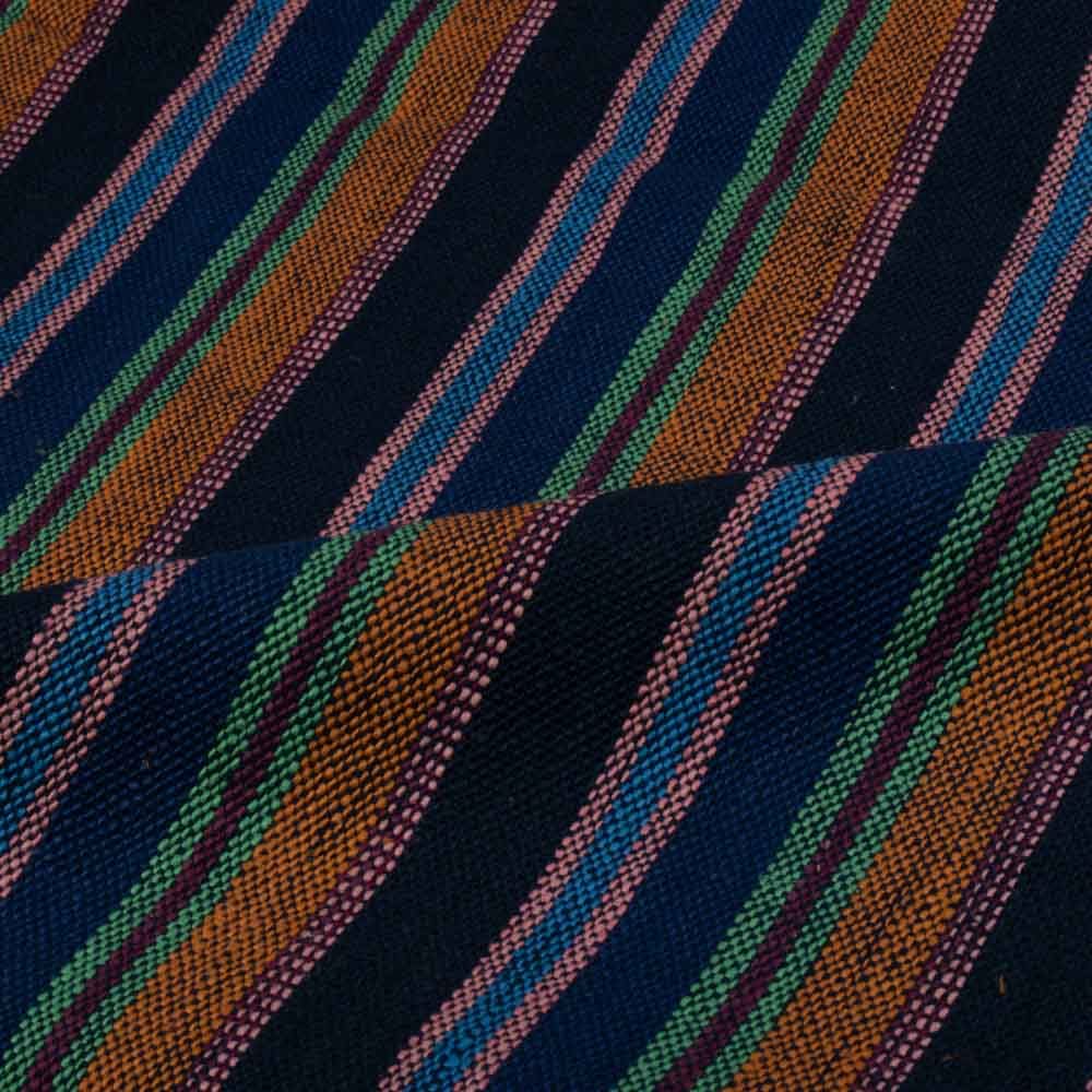 Stripe Multicolor Pure Khadi 320 GSM Handwoven Fabric