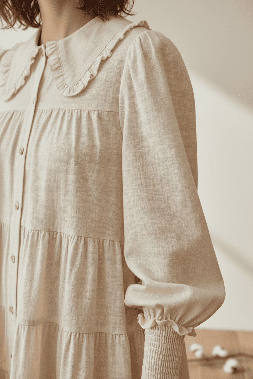The Ruffle-Collar Tiered Dress