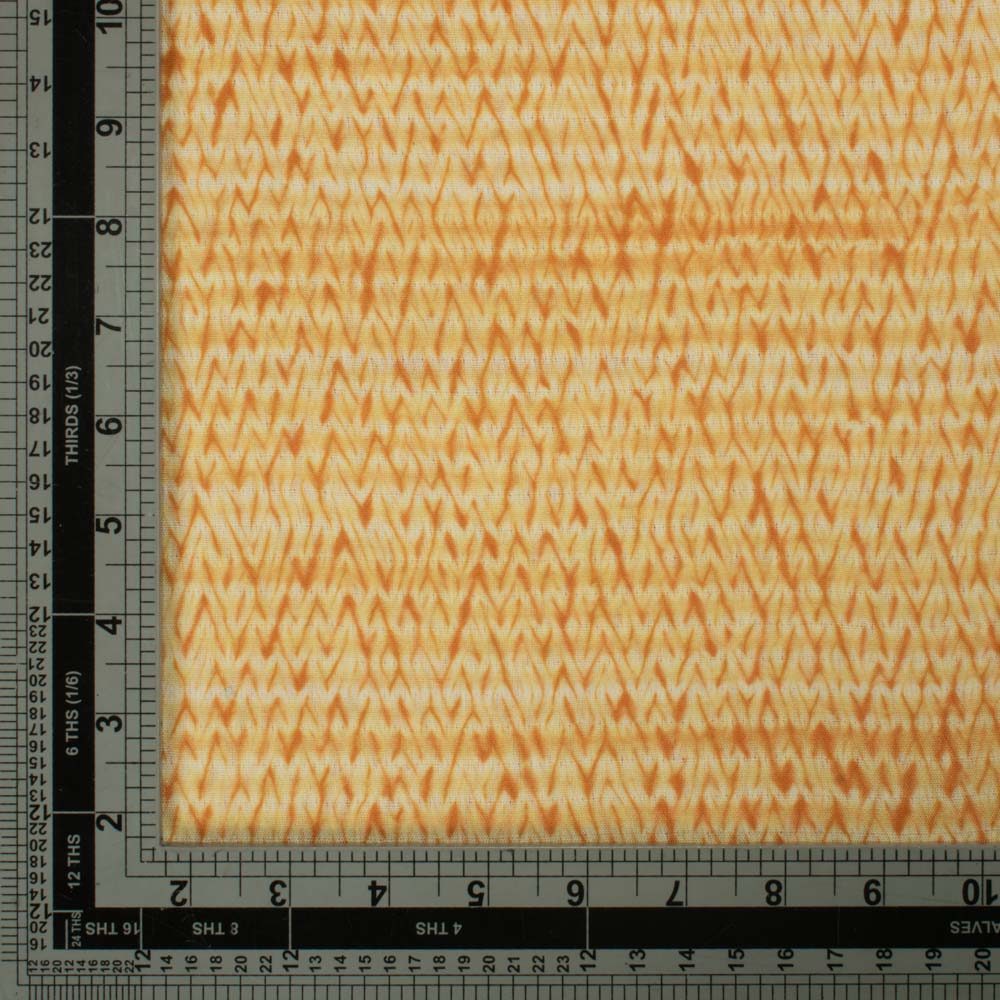 Abstract Mustard Shibori 90 GSM Pure Cotton Fabric 89