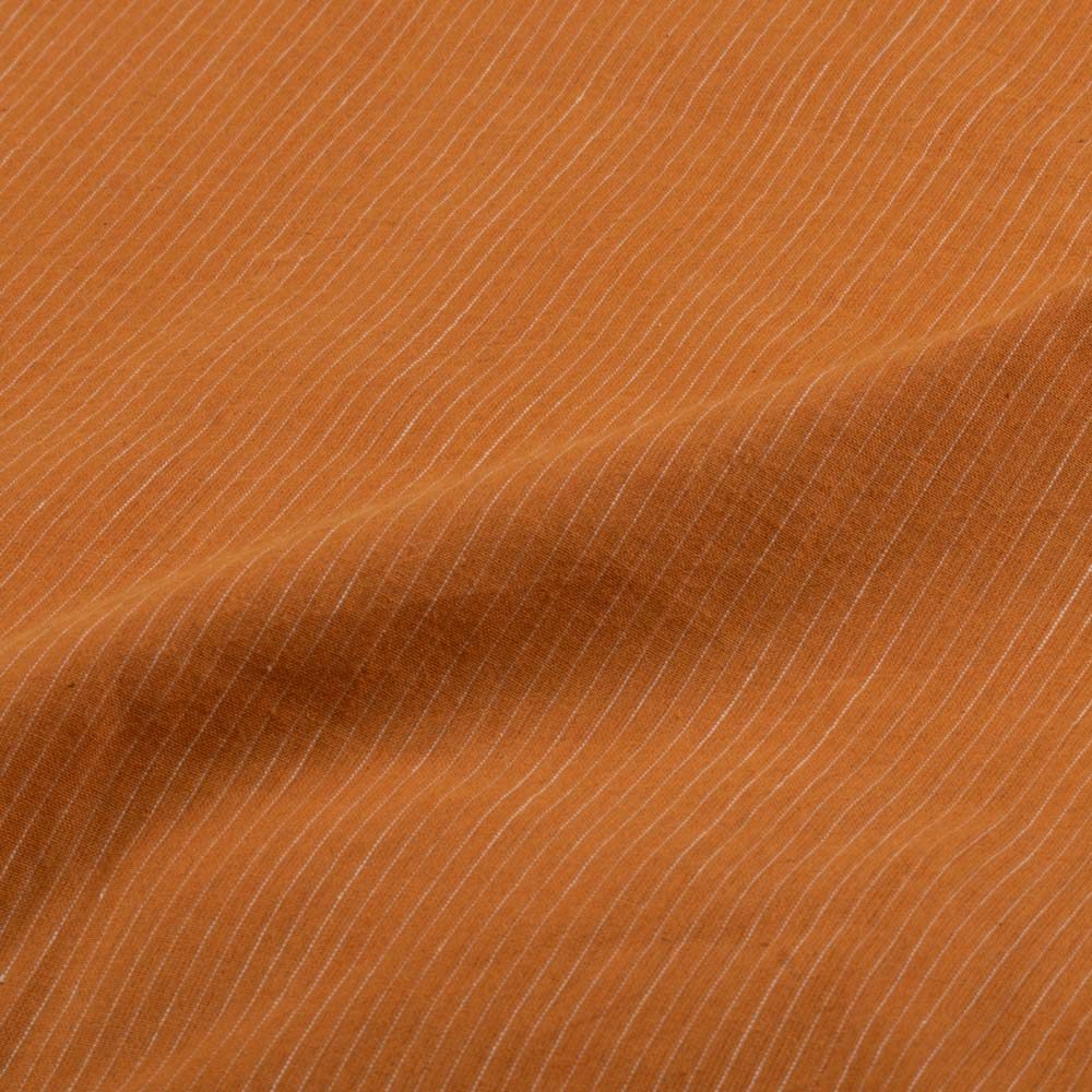 Yellow Base White Stripe Pure Cotton 65 GSM Handwoven Fabric