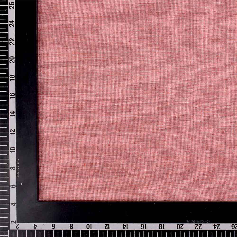 CHAMBRAY PINK PURE COTTON 110 GSM HANDWOVEN FABRIC