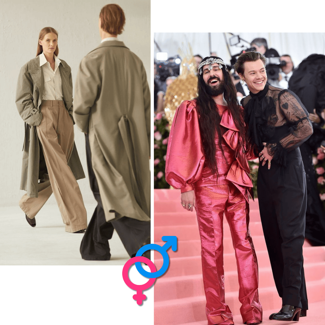 Gender-neutral fashion with celebrities 