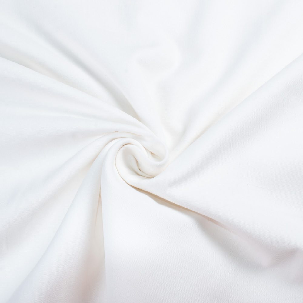 Plain White Pure Cotton 166 GSM Fabric - Bleached and Dyeable 35 Inch Width