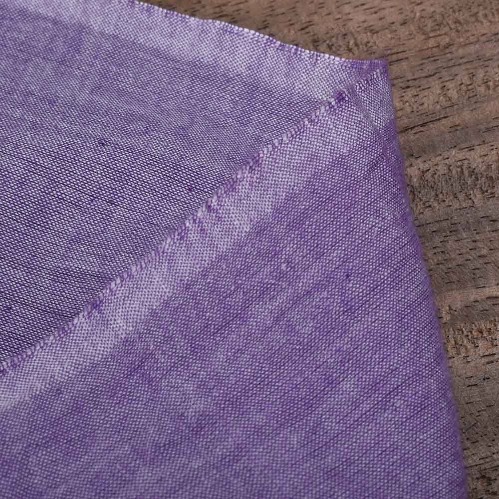 Plain Purple Pure Cotton 74 GSM Handwoven Fabric 27