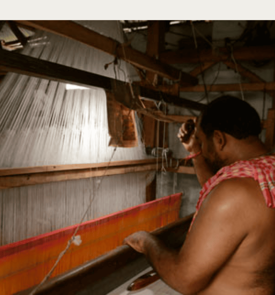 Handloom Jacquard weaving