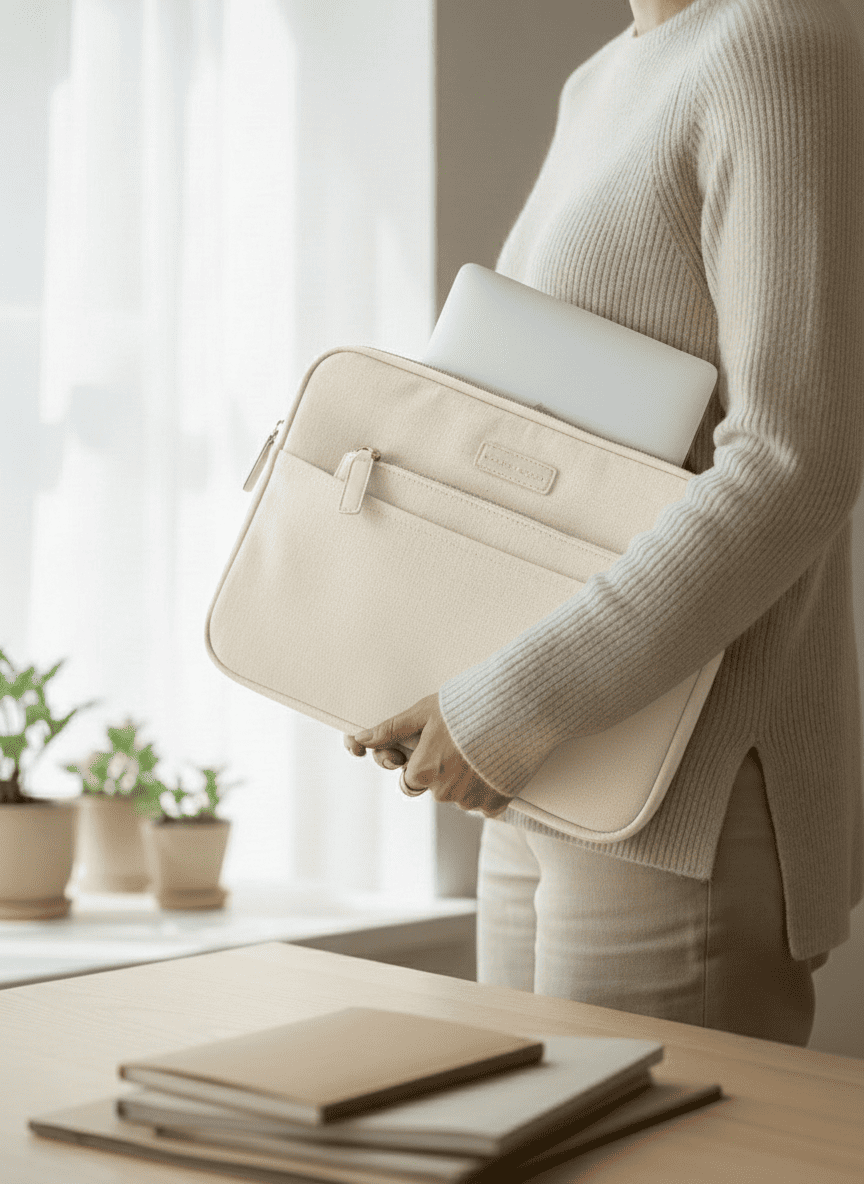 Laptop Tote Bag With Front Pouch
