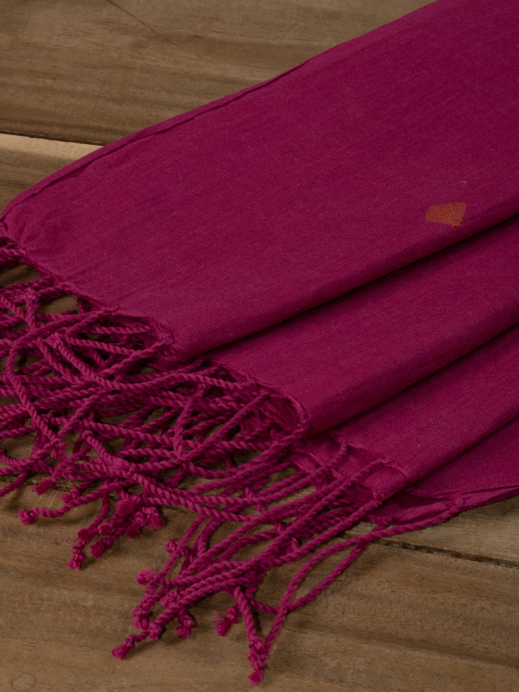 Geometric Redish Pink Jamdani Handwoven Pure Cotton Scarf 15