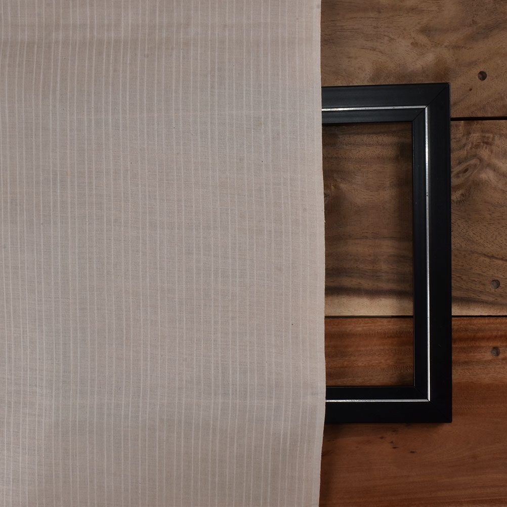 PLAIN NATURAL MUGA SILK & COTTON BLEND 90 GSM HANDWOVEN FABRIC