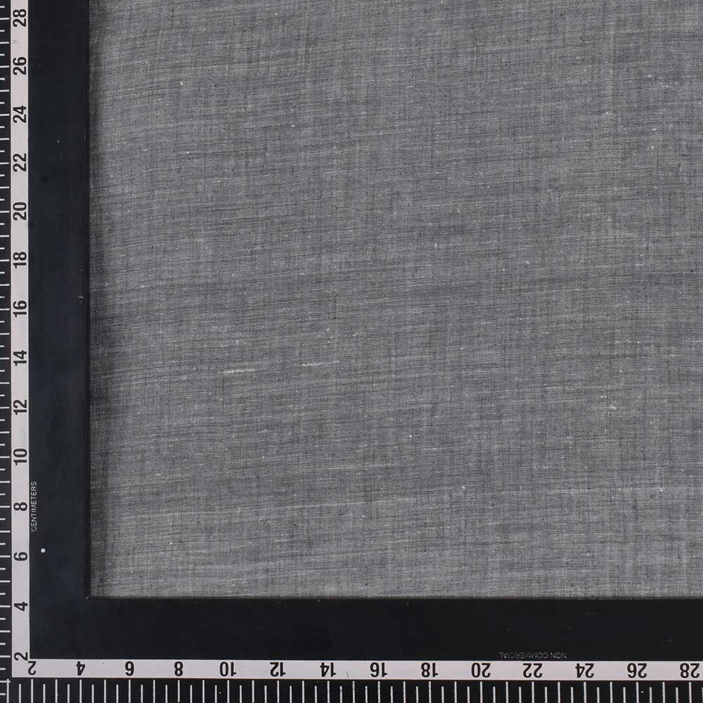 CHAMBRAY GREY KHADI COTTON 75 GSM HANDWOVEN FABRIC