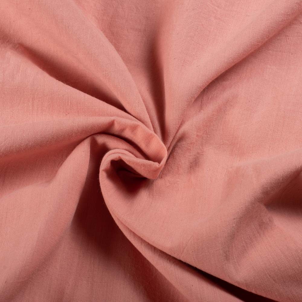 PLAIN PEACH PURE COTTON 92 GSM HANDWOVEN FABRIC