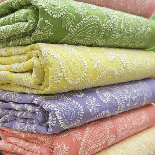 Chikan Embroidered fabrics