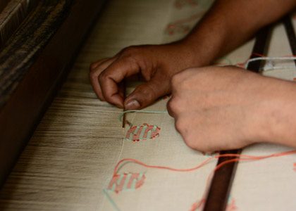 Jamdani Weavers Working on Jamdani Loom