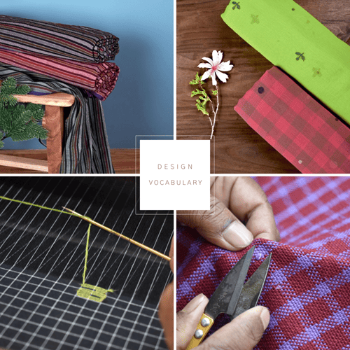 Design elements in fashion shown through fabric textures and patterns