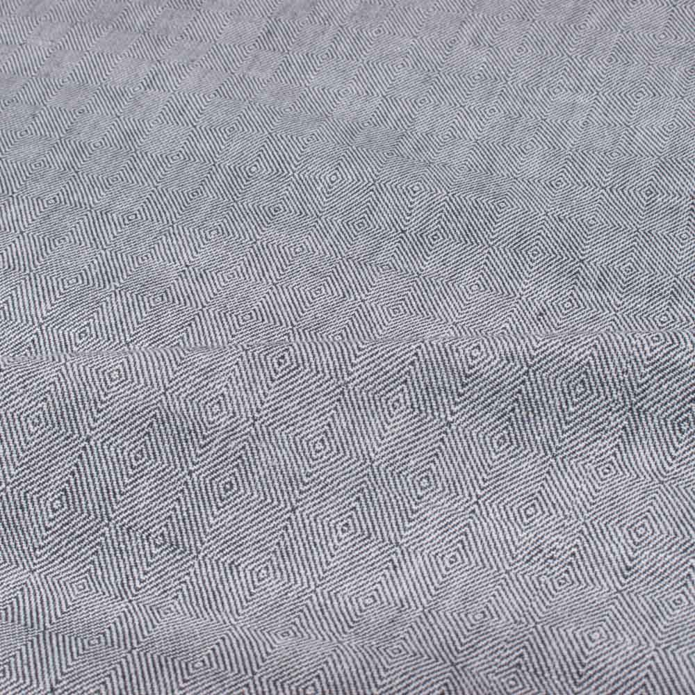 Diamond Twill Grey Jacquard Cotton Khadi 170 GSM Fabric