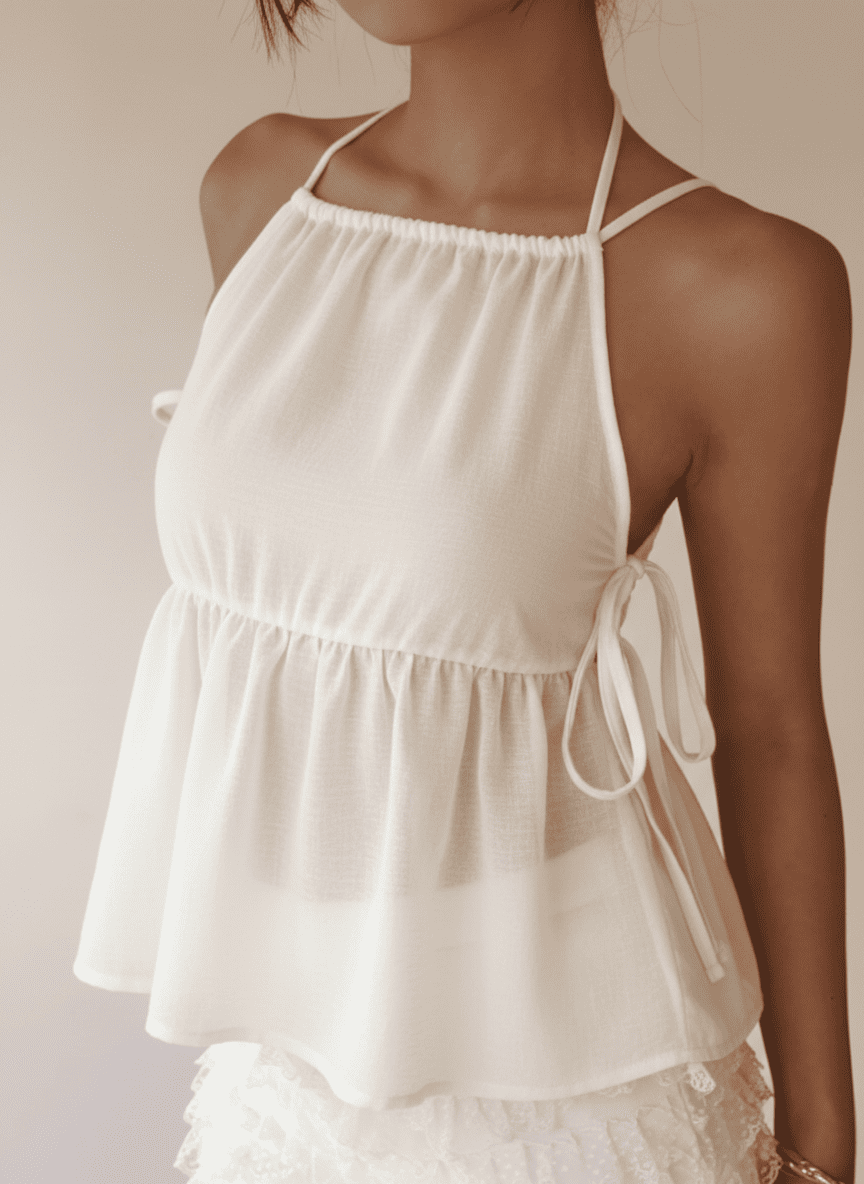 Halter Neck Gathered Top