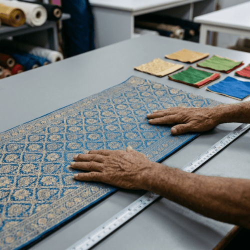 Silk fabric quality inspection before bulk production