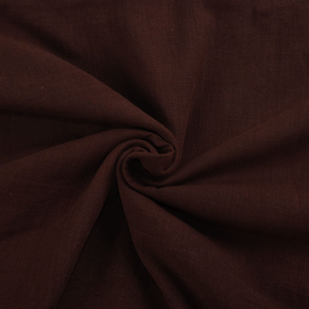 Slub Brown Khadi Fabric - 107 GSM Handspun & Handwoven