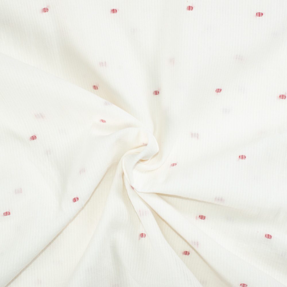 Geometric White Jamdani Handwoven Cotton 60 GSM Fabric