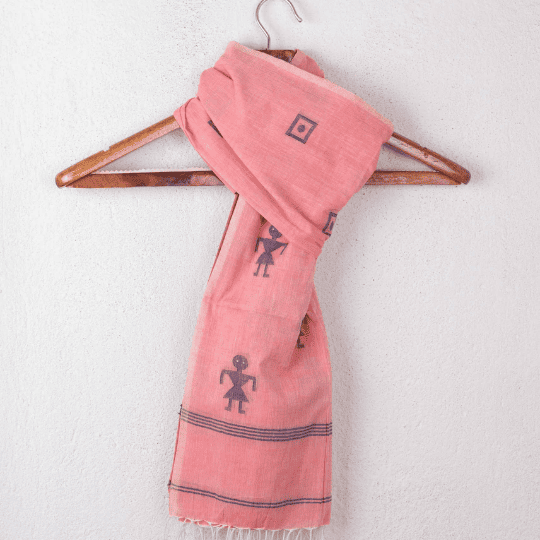 Jamdani fabric scarf