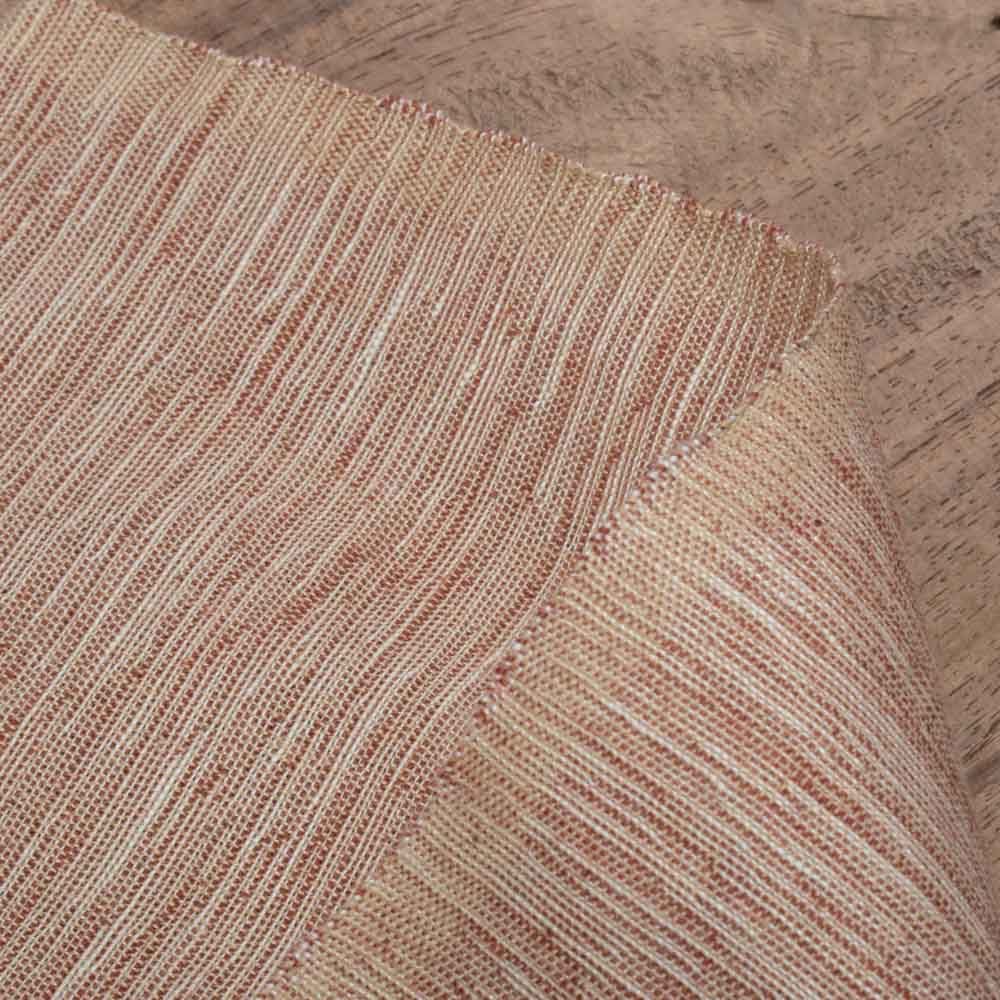Chambray Brown Khadi Cotton 150 GSM Handwoven Fabric