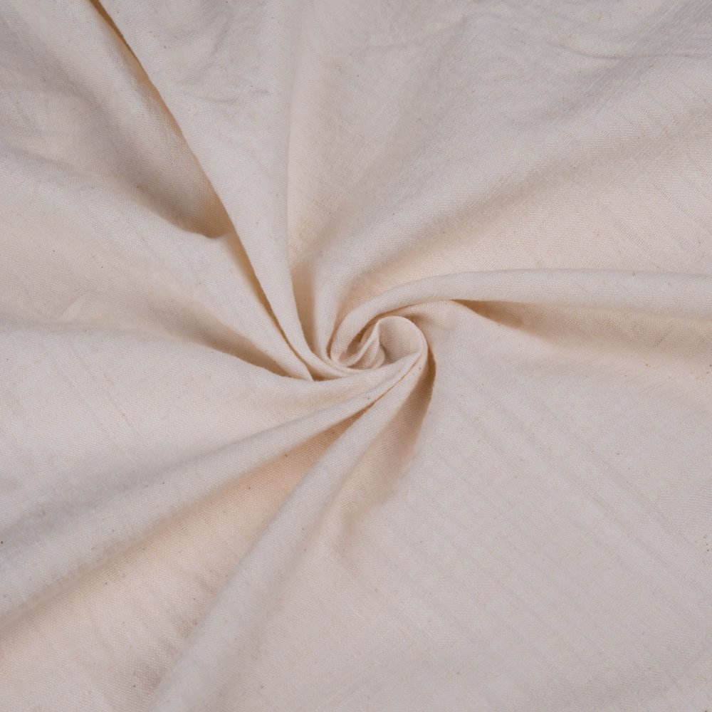 White Stripe Cotton 140 GSM Fabric - Bleached White & Dyeable
