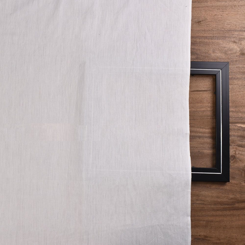 White Muslin Cotton 120 GSM Fabric - Bleached White & Dyeable