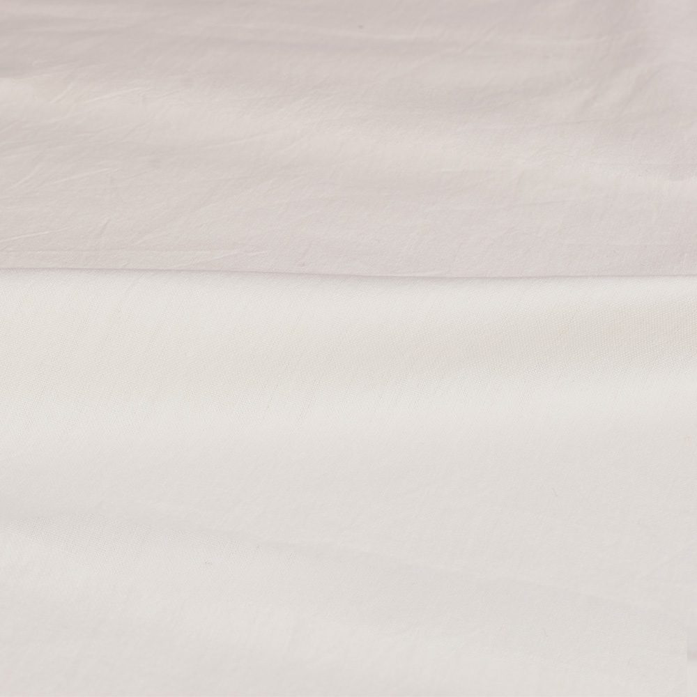 White Muslin Cotton 120 GSM Fabric - Bleached White & Dyeable