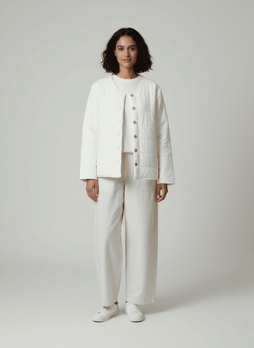 Structured V-Cardigan with Batting