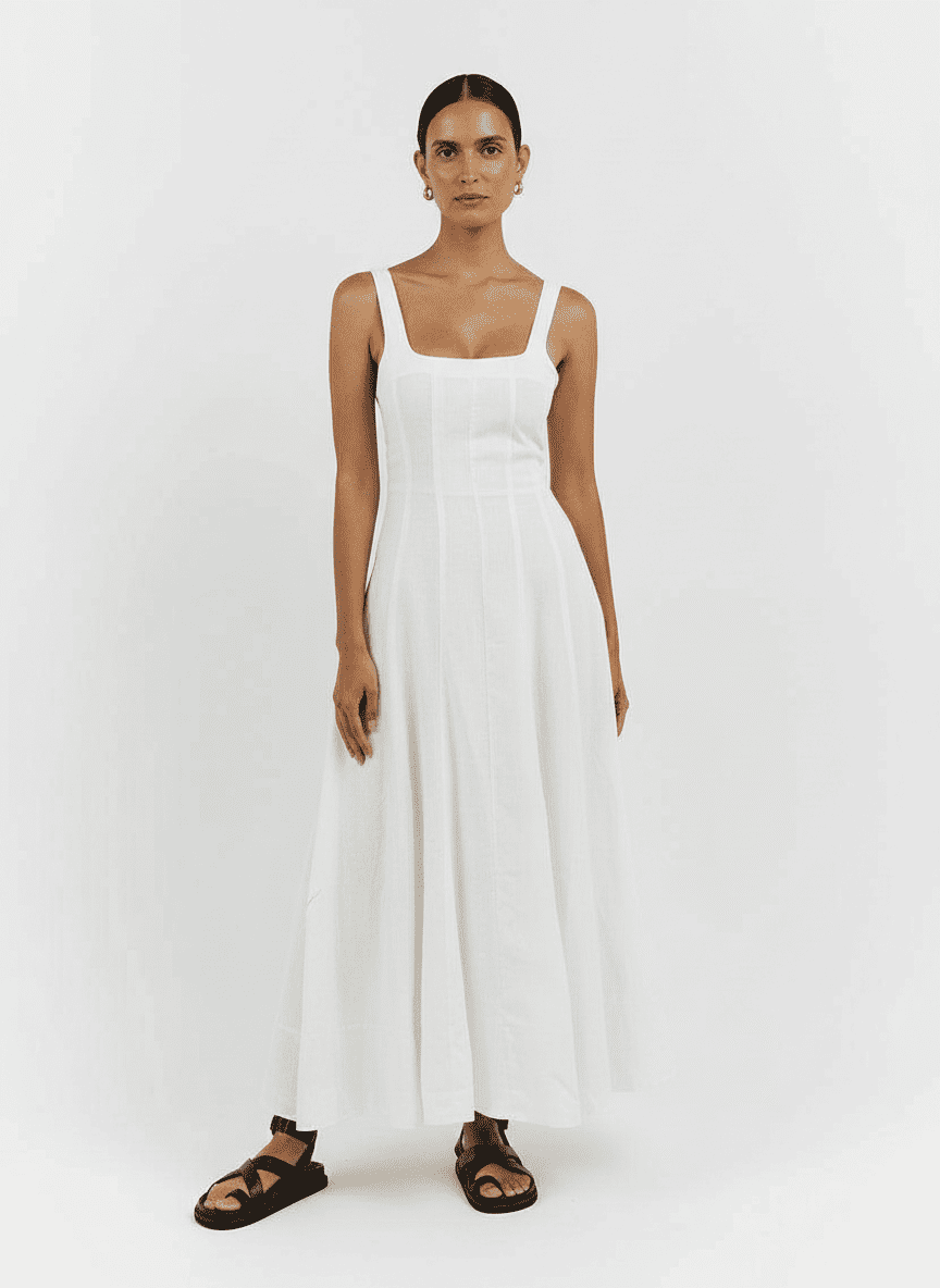 Sleeveless Ankle Length Paneled Dress