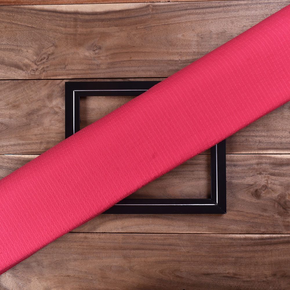 Check Pink Pure Cotton 115 GSM Handwoven Fabric