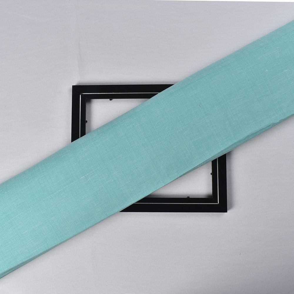 Chambray Light Teal Khadi Cotton 105 GSM Handwoven Fabric