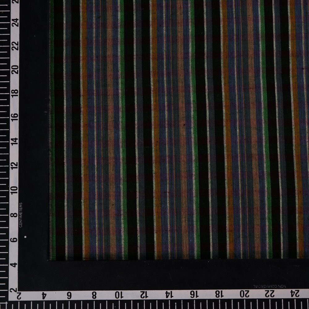 CHECK MULTICOLOUR KHADI COTTON 134 GSM HANDWOVEN FABRIC