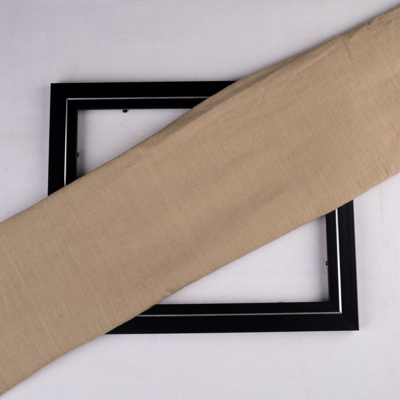Plain Dark Khaki Natural Harad Dyed 115 GSM Handwoven Cotton Fabric