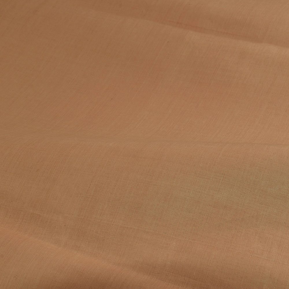 Plain Orange Khadi Cotton 62 GSM Handwoven Fabric