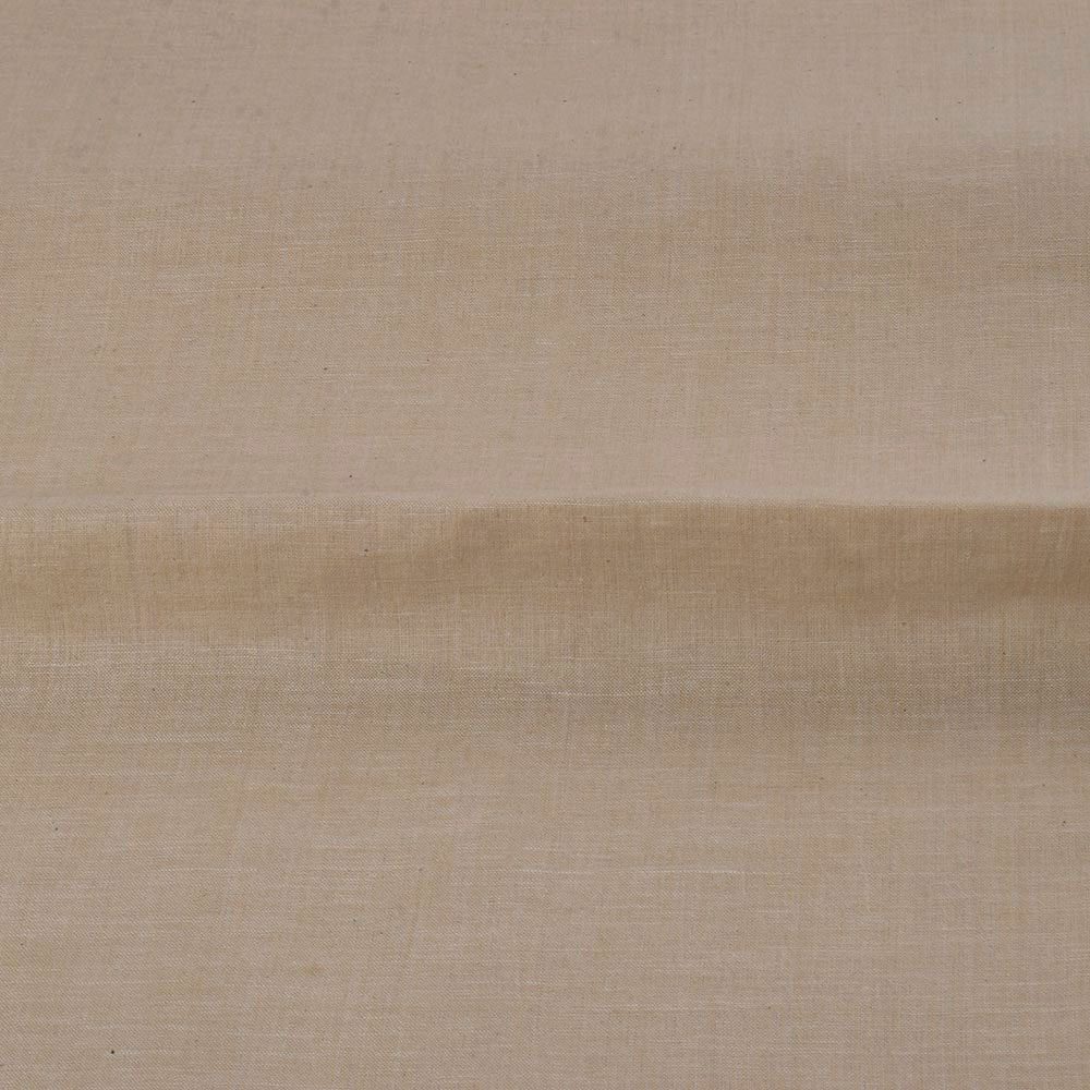 CHAMBRAY BEIGE KHADI COTTON 75 GSM HANDWOVEN FABRIC