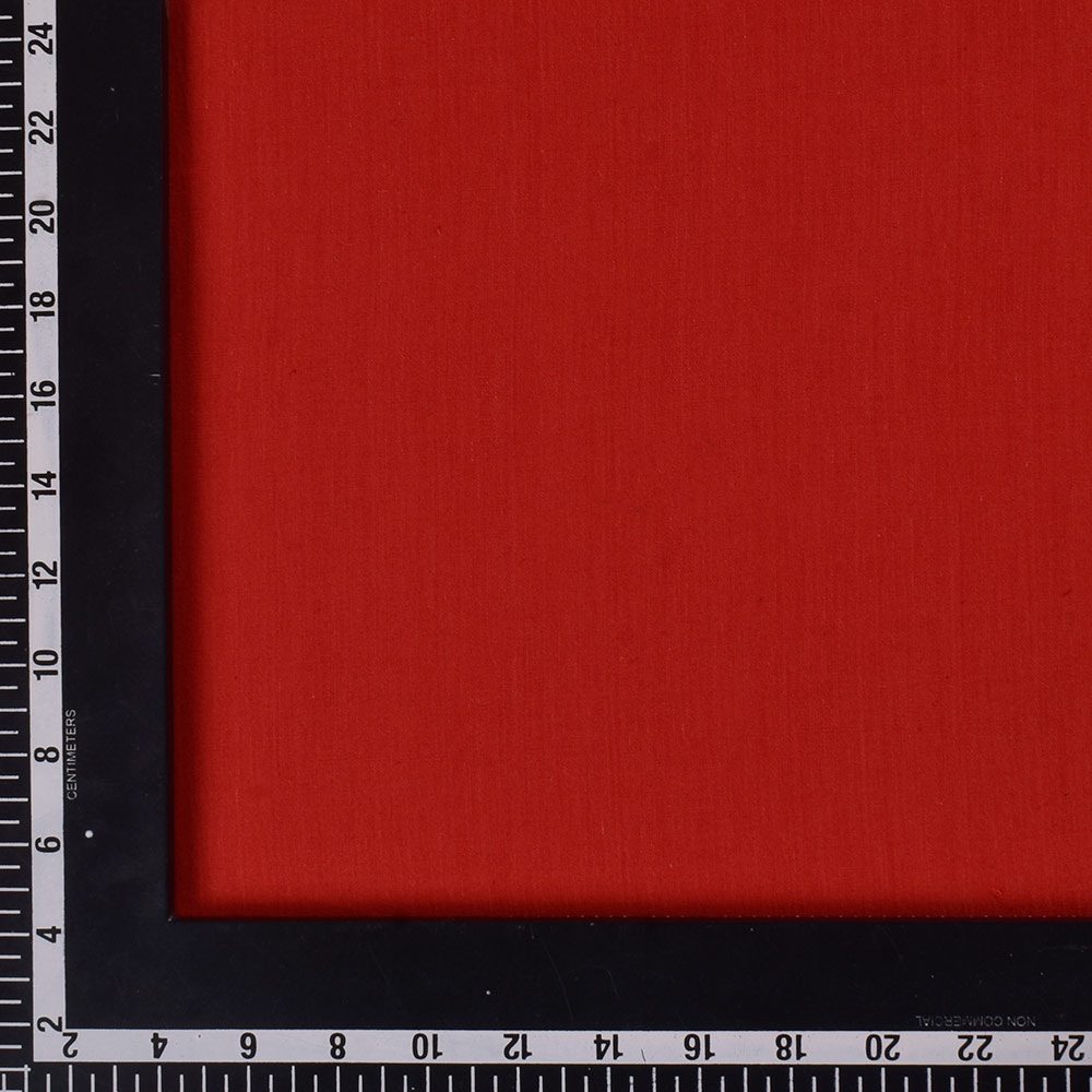 PLAIN RED PURE COTTON 80 GSM HANDWOVEN FABRIC