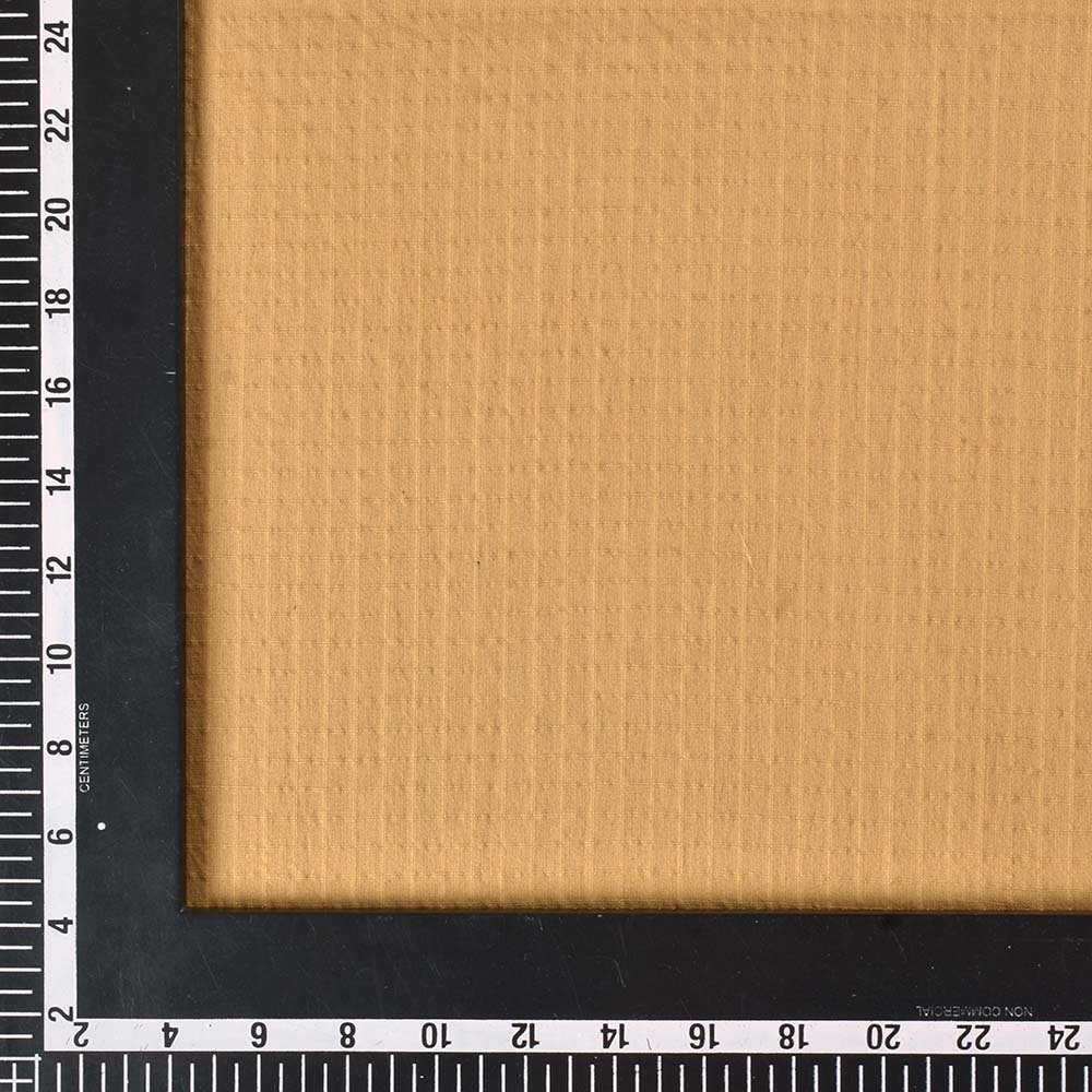 CHECK MUSTARD YELLOW PURE COTTON 115 GSM HANDWOVEN FABRIC