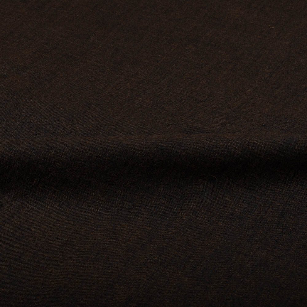 Solid Chocolate Brown Cross Color Pure Cotton 100 GSM Handwoven Fabric 23