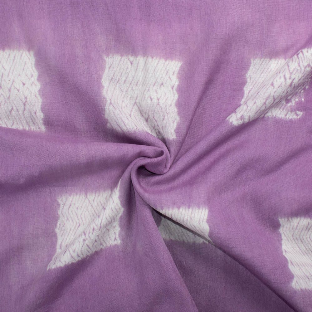 Abstract Lavender Shibori 90 GSM Pure Cotton Fabric