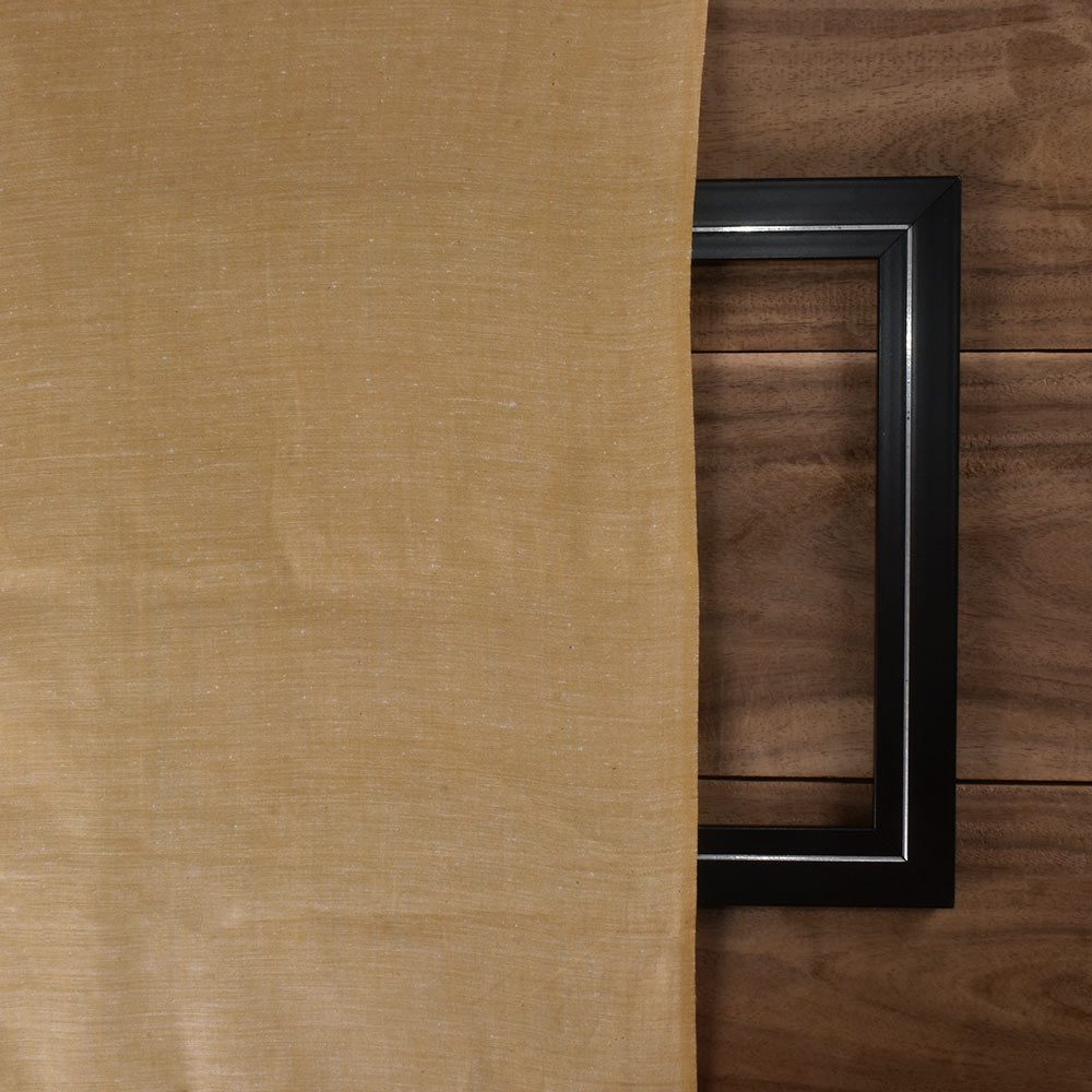CHAMBRAY BROWN KHADI COTTON 92 GSM HANDWOVEN FABRIC