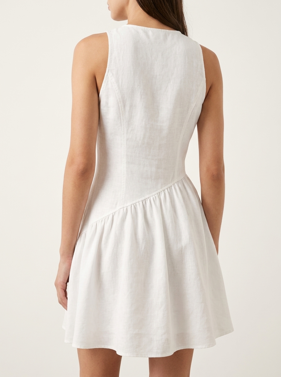 Tipsy Topsy Gathered Asymmetric Dress