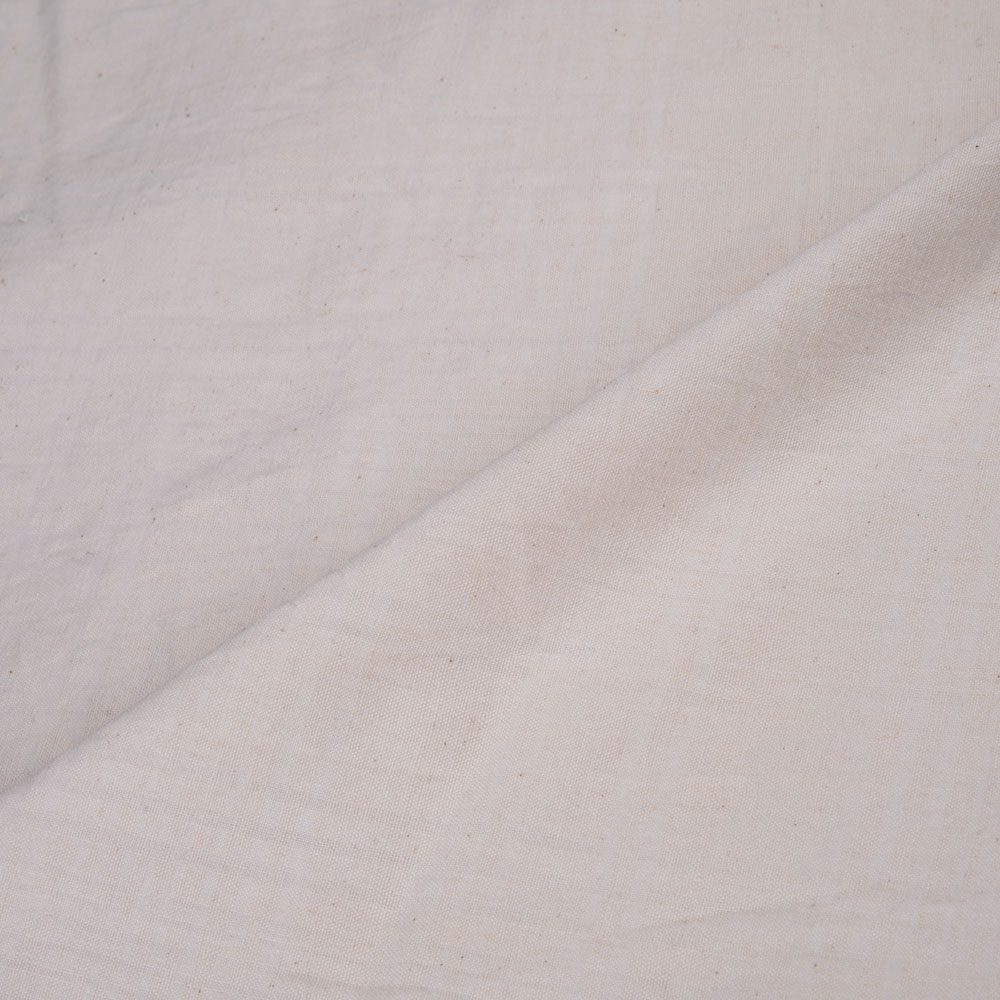 WHITE STRIPE COTTON 140 GSM FABRIC - BLEACHED WHITE & DYEABLE