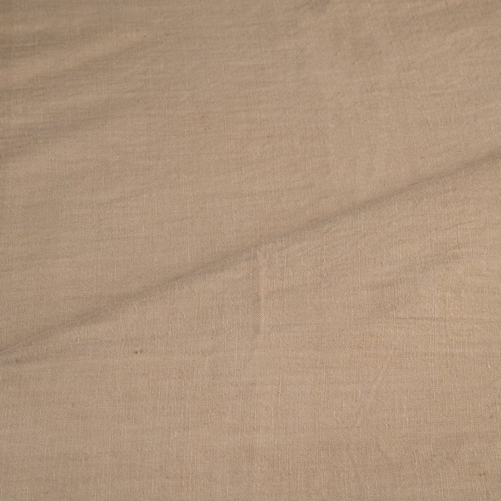 PLAIN DARK KHAKI NATURAL HARAD DYED 115 GSM HANDWOVEN COTTON FABRIC